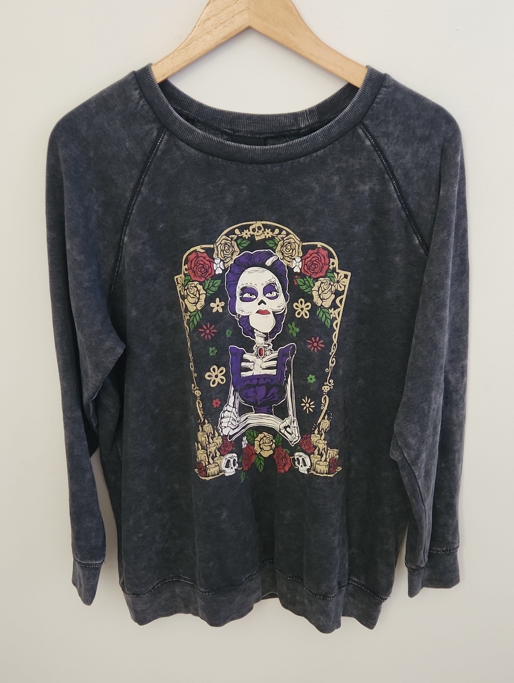 Disney COCO Black Mineral Wash Sweatshirt Size 1